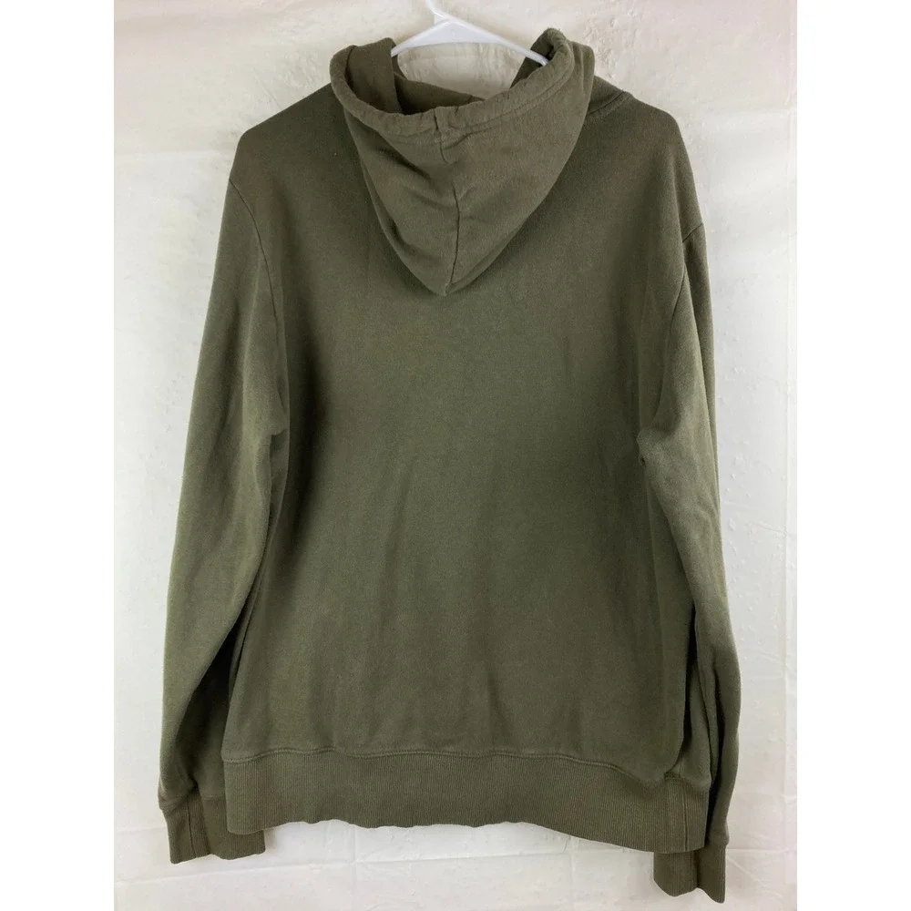 The North Face Hoodie Mens L Olive Green Bear Mountain Graphic Nature Gorpcore